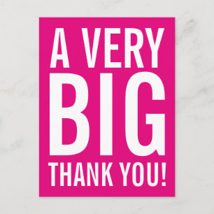 Very Big Thank You Postcard