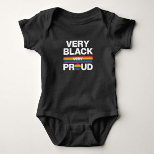 Very Black Very Proud Black Gay Pride LGBT Pride Baby Bodysuit