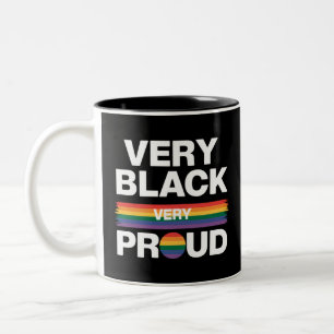 Very Black Very Proud Black Gay Pride LGBT Pride  Two-Tone Coffee Mug