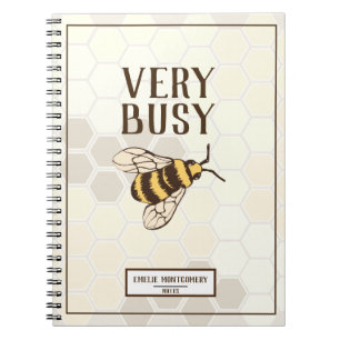 Very Busy Bee & Name Notebook