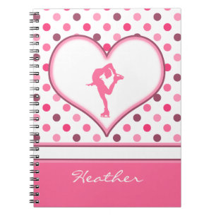 Very Cherry Polka-Dots Lots of Pink Figure Skater Notebook