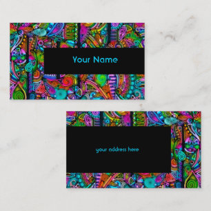 Very colorfully abstract forms art 10 business card