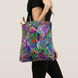 Very colorfully abstract forms art 1 tote bag