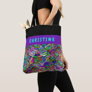 Very colorfully abstract forms art 1 tote bag