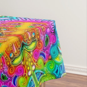 Very colorfully abstract forms art 9 tablecloth