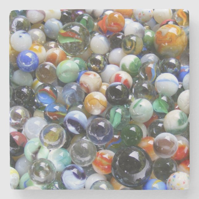 Very Colourful Marble Stone Coaster (Front)