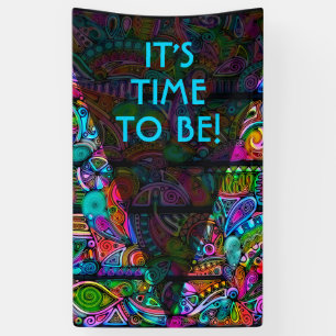 Very colourfully abstract forms art 10 banner