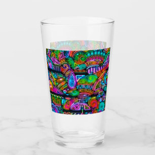 Very colourfully abstract forms art 10 glass