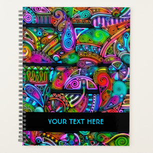 Very colourfully abstract forms art 10 planner