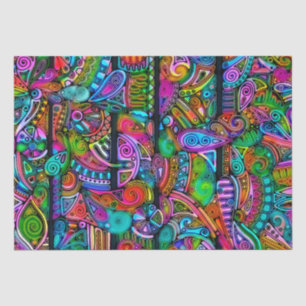 Very colourfully abstract forms art 10 tissue paper