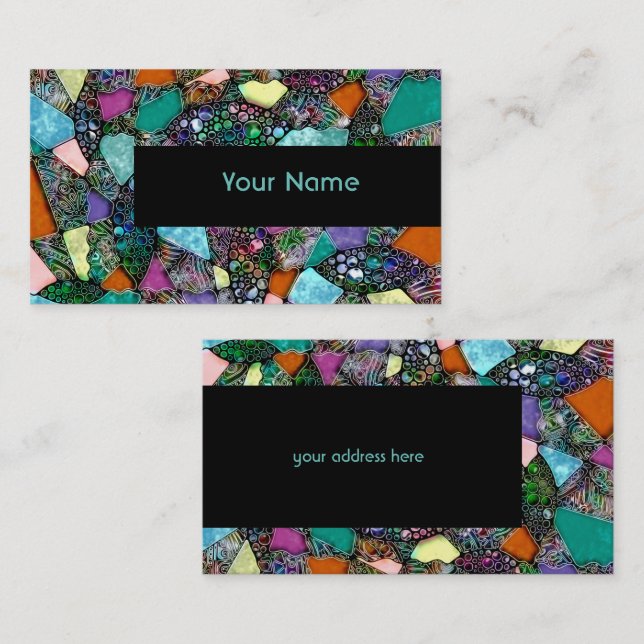 Very colourfully abstract forms art 11 business card (Front/Back)