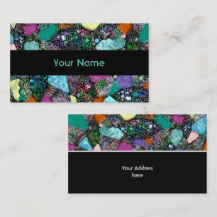 Very colourfully abstract forms art 11 business card