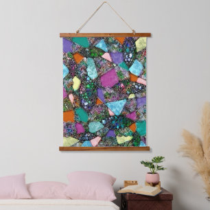 Very colourfully abstract forms art 11 hanging tapestry