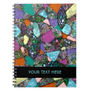 Very colourfully abstract forms art 11 notebook