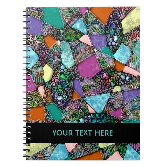 Very colourfully abstract forms art 11 notebook (Front)