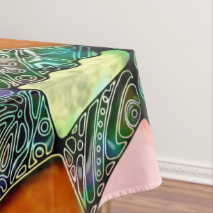Very colourfully abstract forms art 11 tablecloth