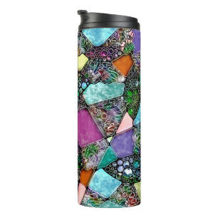 Very colourfully abstract forms art 11 thermal tumbler