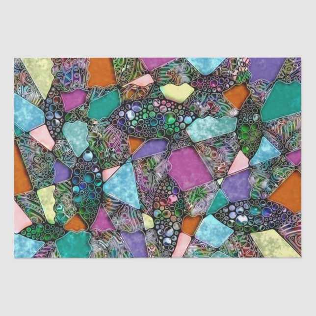 Very colourfully abstract forms art 11 tissue paper (Front)