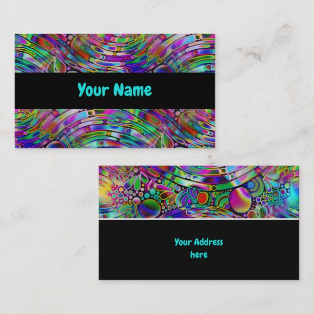Very colourfully abstract forms art 1 business card (Front/Back)