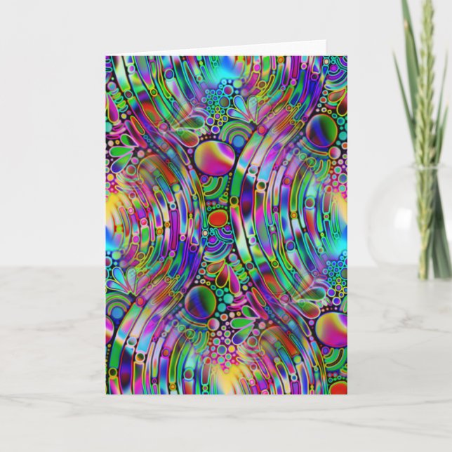 Very colourfully abstract forms art 1 card (Front)
