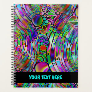 Very colourfully abstract forms art 1 planner