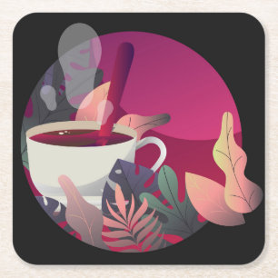 Very Cool Abstract Coffee Cup Coaster Set