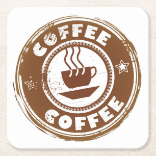 Very Cool Abstract Coffee Design Coaster Set