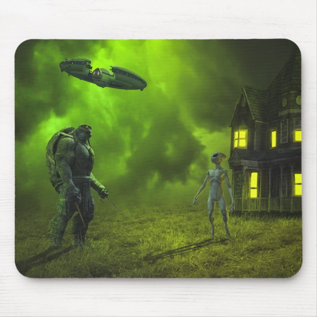 Very Cool Alien Planet Mouse Pad (Front)