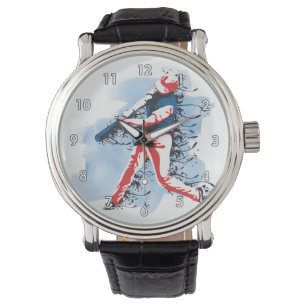 Very Cool and Colourful Baseball Player Swinging Watch