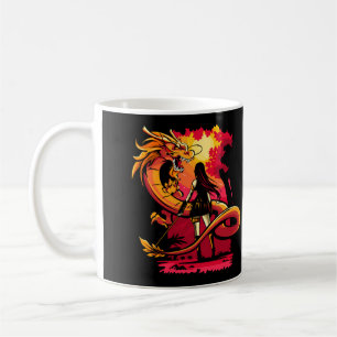 Very Cool and Colourful Dragon Slayer Drawing Coffee Mug