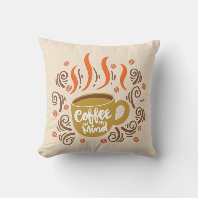 Very Cool and Cute Coffee or Java Cushion (Front)