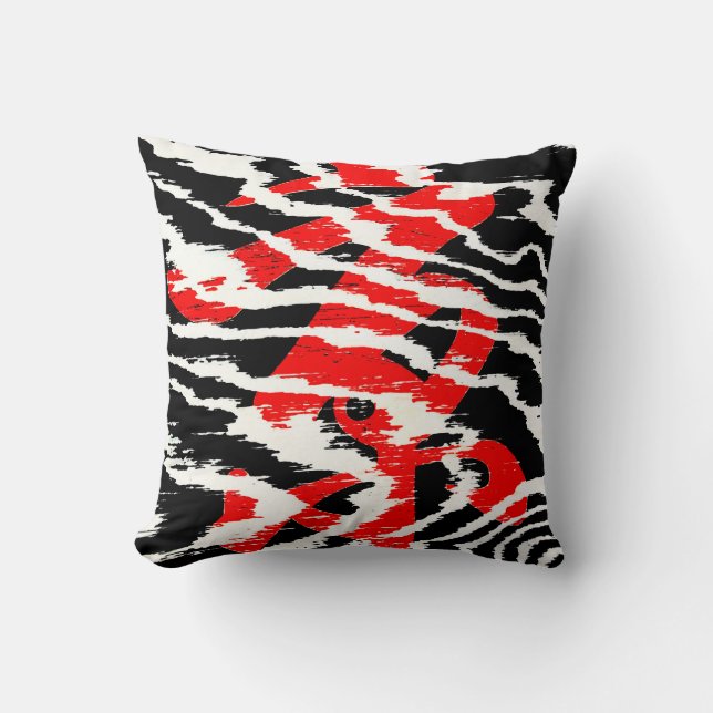 Very Cool Asian Calligraphy Cushion (Front)