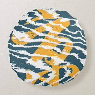 Very Cool Asian Calligraphy Round Cushion