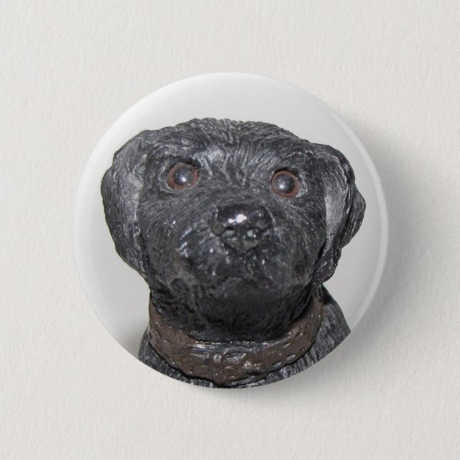 Very Cool Black Lab 6 Cm Round Badge (Front)
