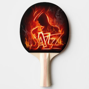 Very Cool Burning Jazz Ping Pong Paddle