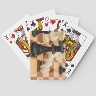 Very Cool Chess Board with Pieces Playing Cards