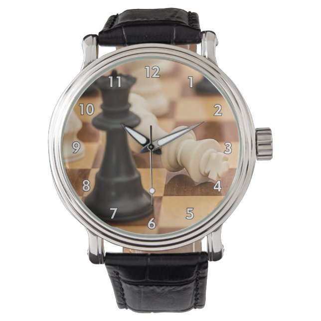 Very Cool Chess Board with Pieces Watch (Front)