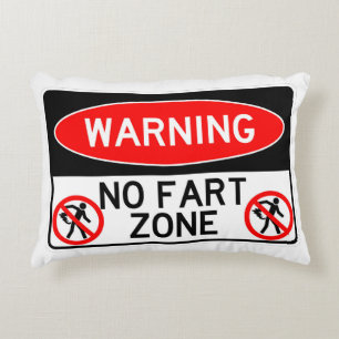 Very Cool Classic No Fart Zone Sign Accent Pillow