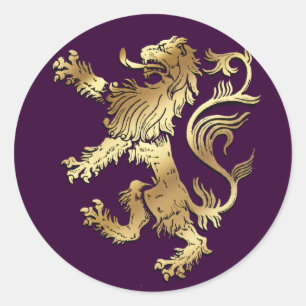Very cool coat of arms style lion for gifting classic round sticker