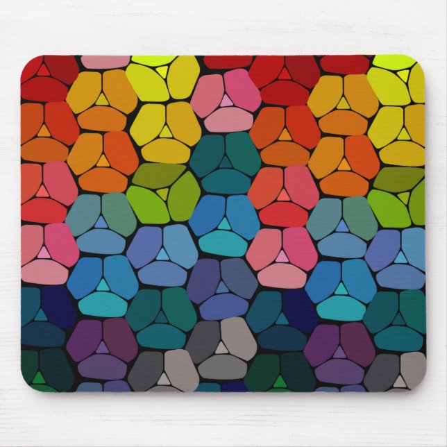 Very Cool Colourful Abstract Shapes Mouse Mat (Front)