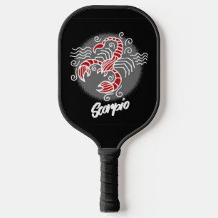 Very Cool Colourful Horoscope Symbol Scorpio Pickleball Paddle