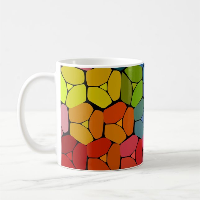 Very Cool Colourful Shapes Coffee Mug (Left)