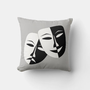 Very Cool Comedy and Tragedy Theatre Masks Cushion