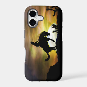 Very Cool Cowboy Bronc Rider in the Sunset Case