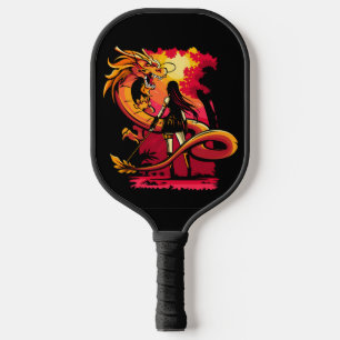 Very Cool Dragon Slayer Sketch Pickleball Paddle