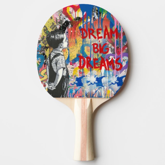 Very Cool Dream Big Dreams Graffiti Ping Pong Paddle (Front)