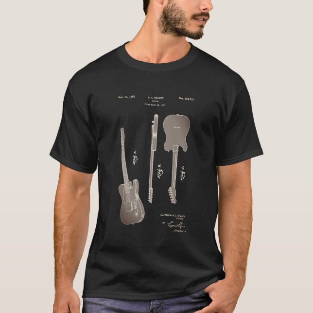 Very Cool Electric Guitar Patent T-Shirt (Front)
