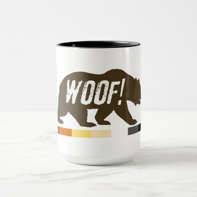 Very Cool Gay Bears Pride Flag Bear Woof Mug (Center)