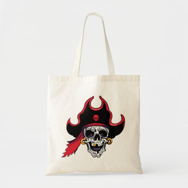 Very Cool Halloween Pirate Double Sided Tote Bag (Front)