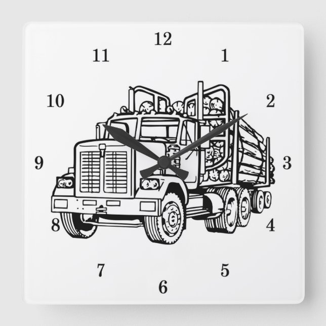Very Cool Log Hauler Wall Clock (Front)